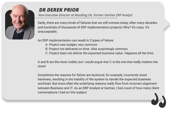 Dr Derek Prior, former Gartner ERP Analyst
